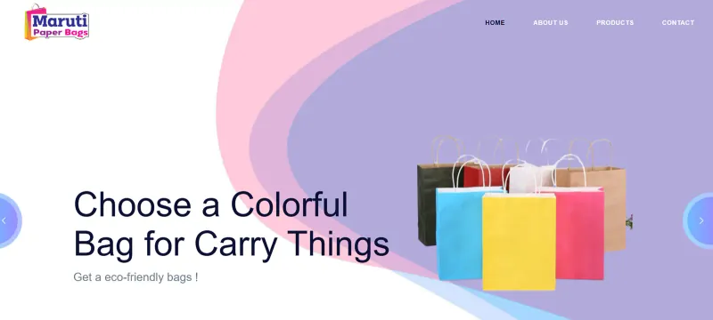 Maruti Paper Bags website preview