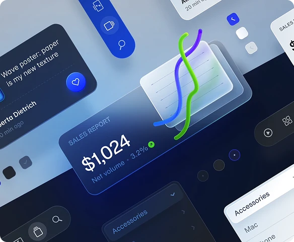 Dashboard UI design with analytics cards