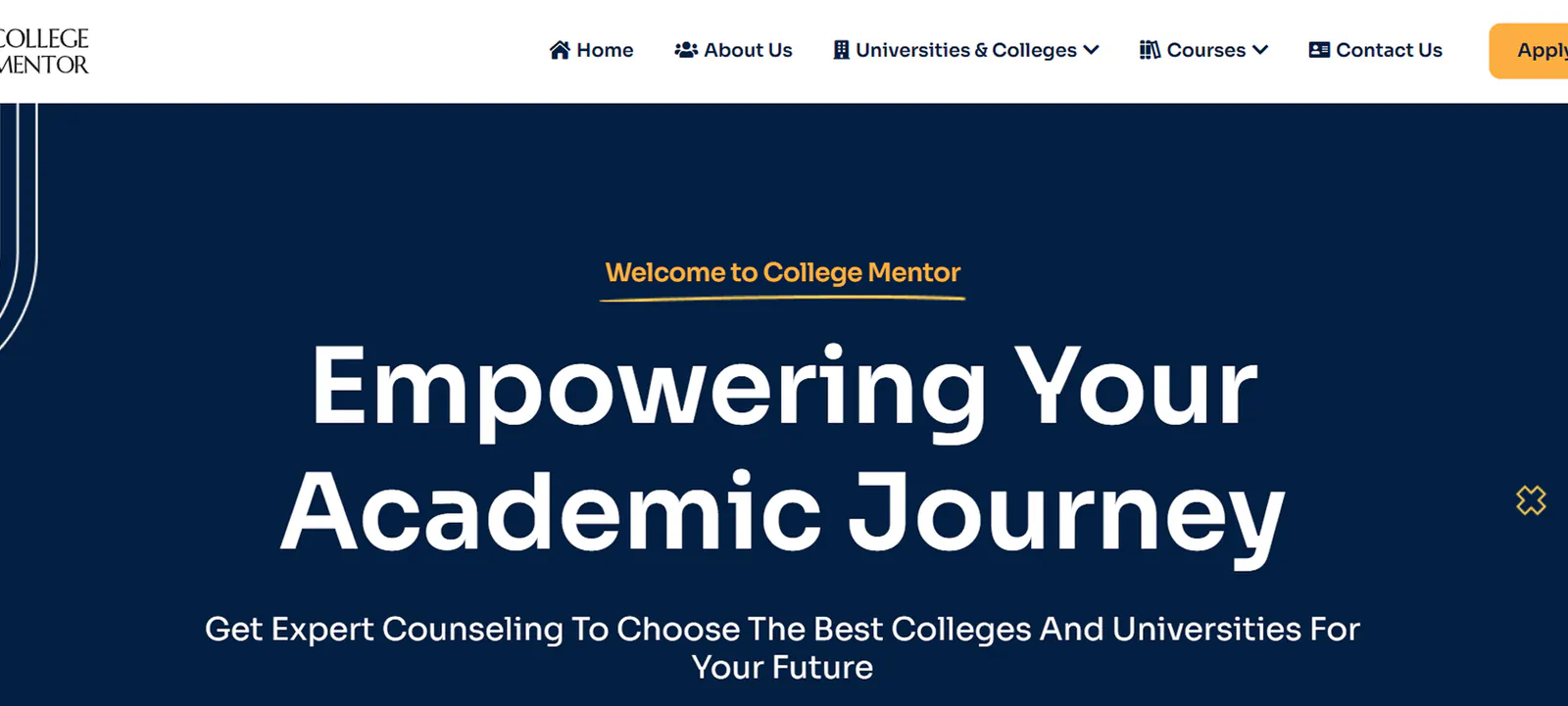 College Mentor homepage