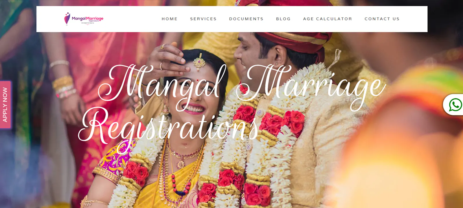 Mangal Marriage Registration homepage